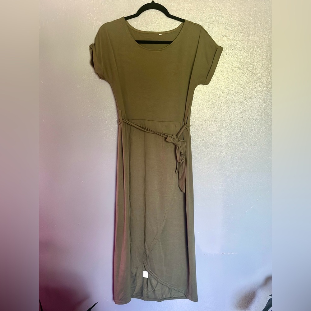 Olive green dress